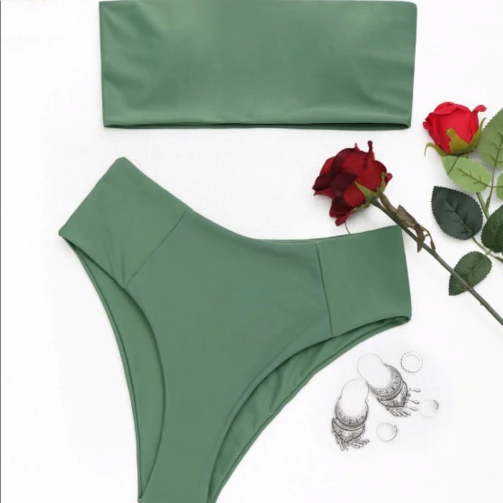 NWT Zaful Army Green High Waisted Bikini💚